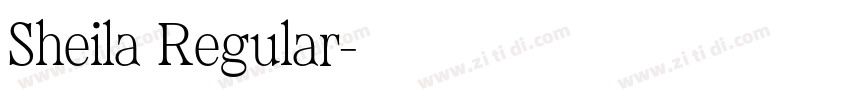 Sheila Regular字体转换